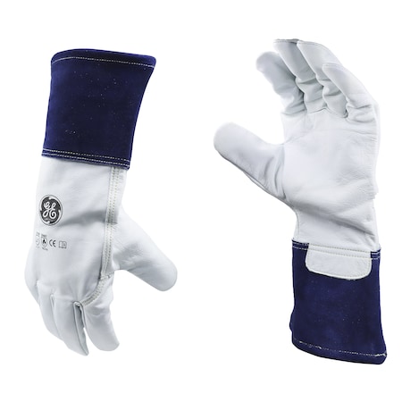 Ge GG345 Welding Gloves, Goatskin Grain Leather, L, 1 PR GG345LC